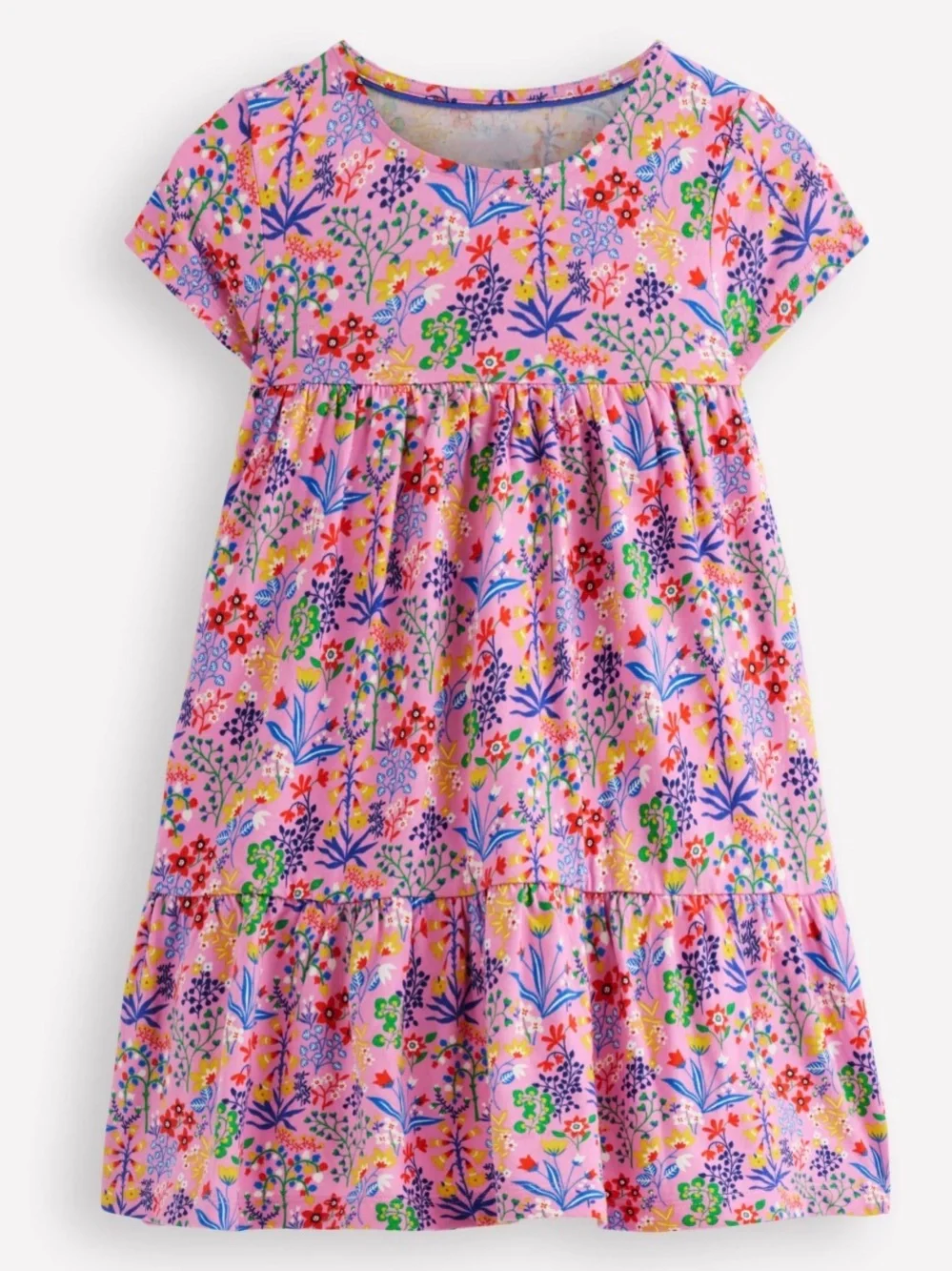 Mini Boden Ariel Twirly Jersey Dress Meadowsweet Pink Garden Floral 10-11Y